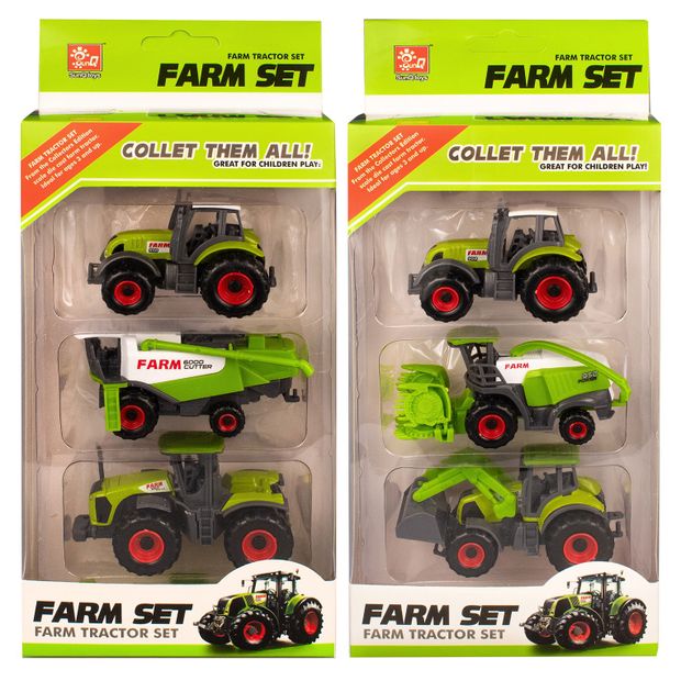 Набор игровой Shantou Yisheng Тракторы, 3 шт в ассортименте