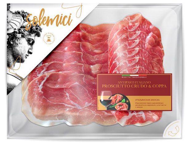 Набор сыровяленых продуктов Solemici Прошутто крудо и Коппа нарезка, 100 г