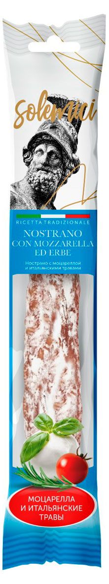 Колбаса сыровяленая Nostrano с моцареллой и итальянскими травами 110 г 280₽