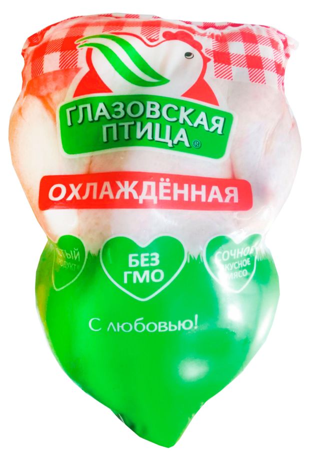 Тушка цыпленка-бройлера Глазовская птица охлажденная, ~ 2 кг