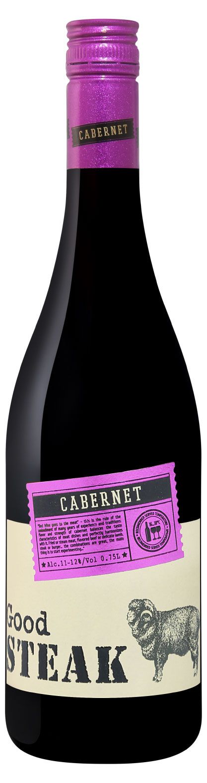 Вино Good STEAK Каберне красное сухое Россия, 0,75 л