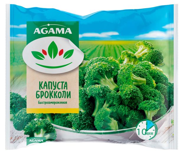Овощная смесь Капуста брокколи Agama замороженные, 400 г