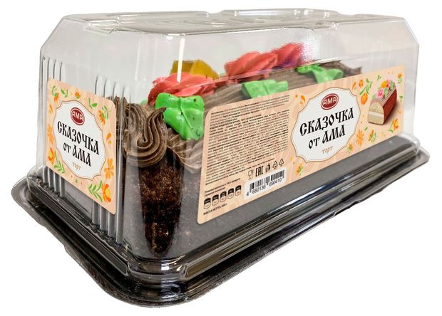 Торт бисквитный АМА Сказочка со сливочным кремом охлажденный, 450 г