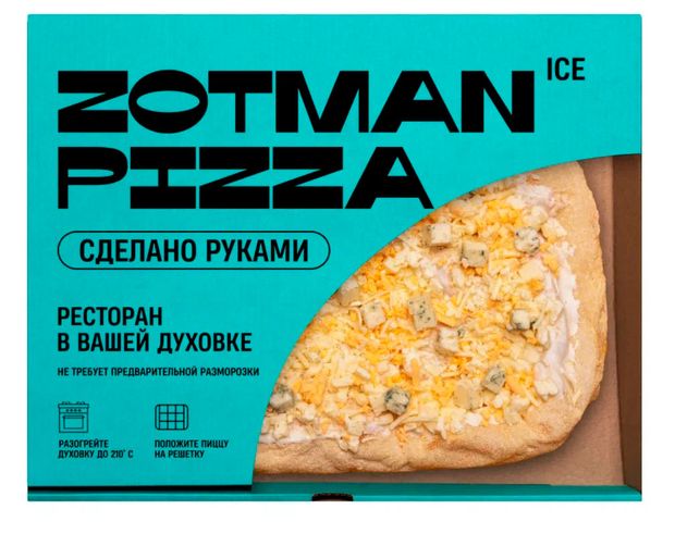Пицца Римская Zotman 4 сыра замороженная, 395 г
