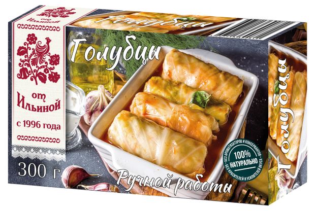 Голубцы мясные От Ильиной из свинины и говядины ручной работы замороженные, 300 г
