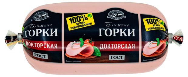 Колбаса вареная Ближние Горки Докторская ГОСТ, 400 г