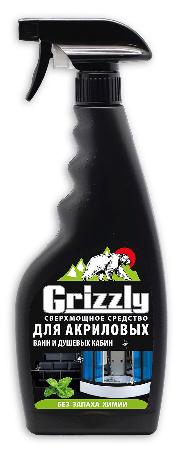 Средство чистящее для акриловых ванн и душевых кабин Grizzly, 500 мл