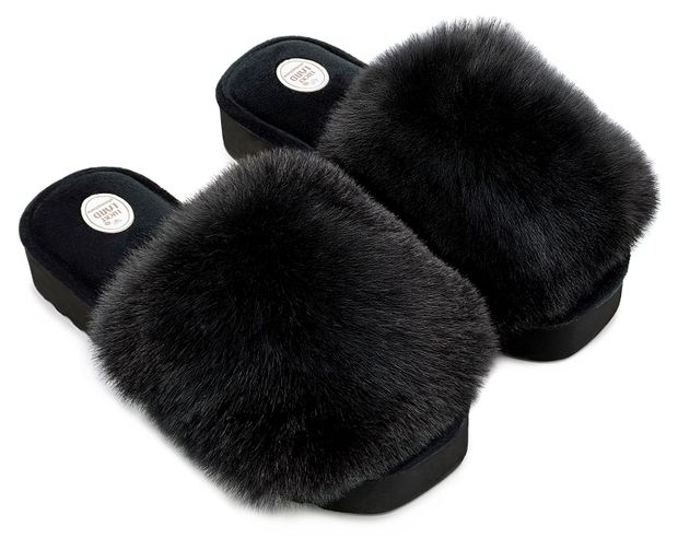 Тапочки женские LuckyLand открытый нос черные, р. 36-41