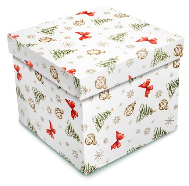 Коробка подарочная Miland Заснеженная елка 17х17х17 см 1 шт 460₽