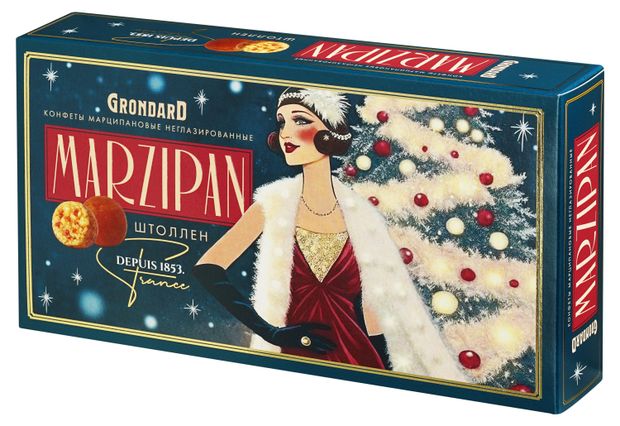 Конфеты GRONDARD Штоллен с марципаном, 126 г