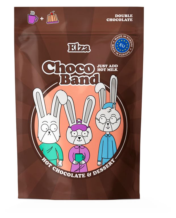 Напиток на основе шоколада растворимый Elza Choco Band Hot Chocolate горячий шоколад &amp;пудинг, 200 г