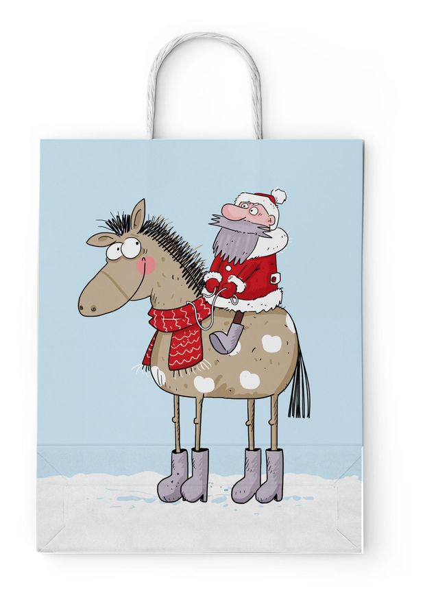 Пакет подарочный ПЗБМ бумажный 45х35х15 см 1 шт в ассортименте 73₽