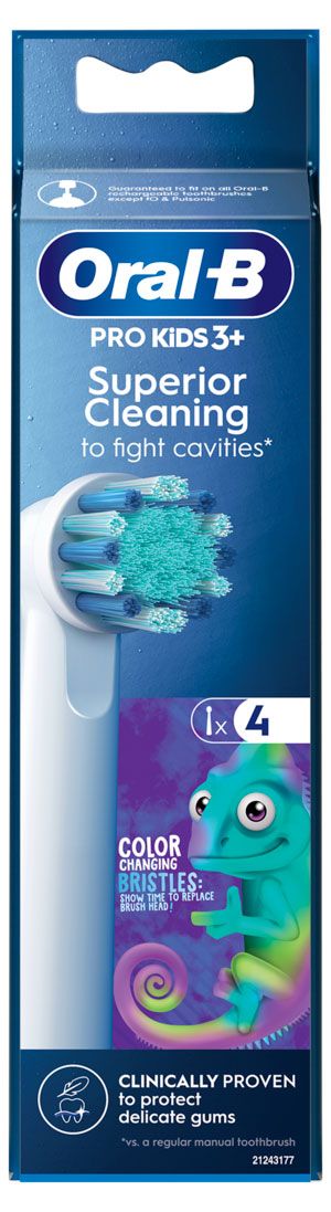 Насадки для детской электрической зубной щетки Oral-B Vitality PRO Kids 3+, 4 шт