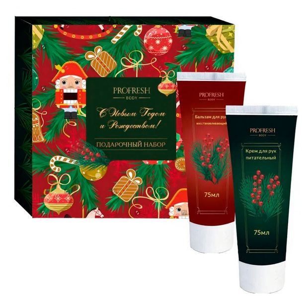 Набор подарочный для женщин Profresh Крем для рук питательный 75 мл Бальзам для рук восстанавливающий 75 мл 1 шт в ассортименте 270₽