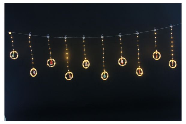 Гирлянда электрическая Actuel Бахрома фигурная на батарейках 125 LED холодный белый, 1,8х0,5 м