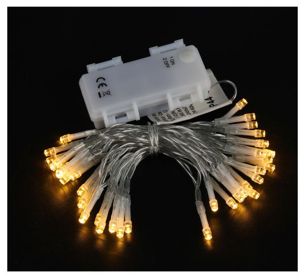фото Гирлянда электрическая actuel на батарейках 40 led теплый белый, 3,9 м