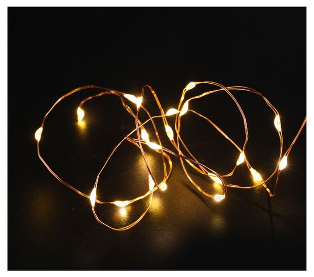 Гирлянда электрическая Actuel на батарейках 20 LED теплый белый, 0,95 м