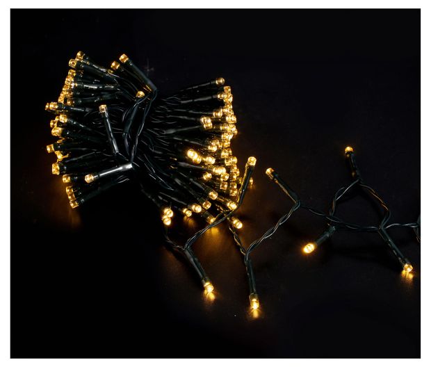 фото Гирлянда электрическая actuel на батарейках 200 led теплый белый, 9,9 м