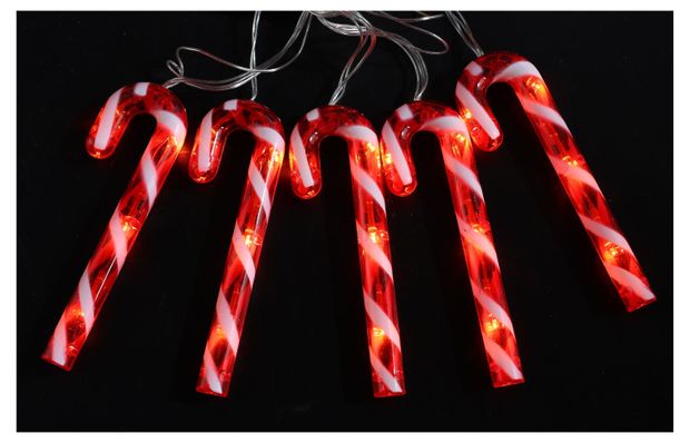 фото Гирлянда электрическая actuel леденцы на батарейках 40 led теплый белый, 1,8 м