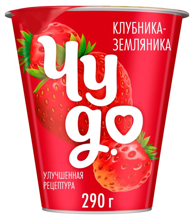Йогурт Чудо вязкий живой Клубника-Земляника 2% БЗМЖ, 290 г
