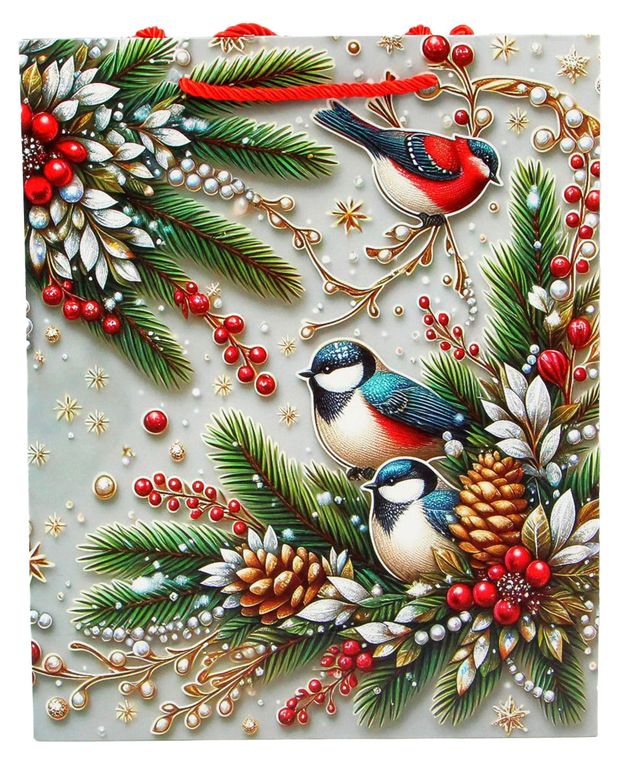 Пакет подарочный ArteNuevo бумажный 26х32х10 см, 1 шт в ассортименте