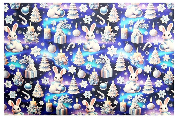 Бумага упаковочная для подарков ArteNuevo, 70 см х 1 м