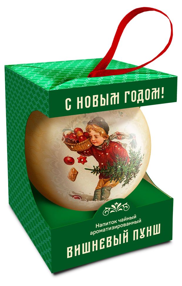 Чайный напиток TEACO Новогодний шар Вишневый пунш, 20 г