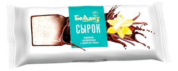 Сырок творожный глазированный Беллакт с ванилью 18% Беларусь, 40 г