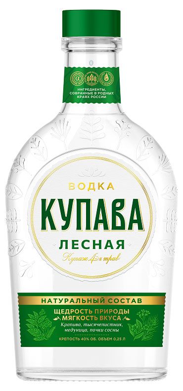 Водка Купава Лесная на травах Россия, 0,25 л