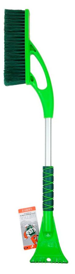 Щетка для уборки снега Li-Sa зеленая со скребком 72 см 820₽