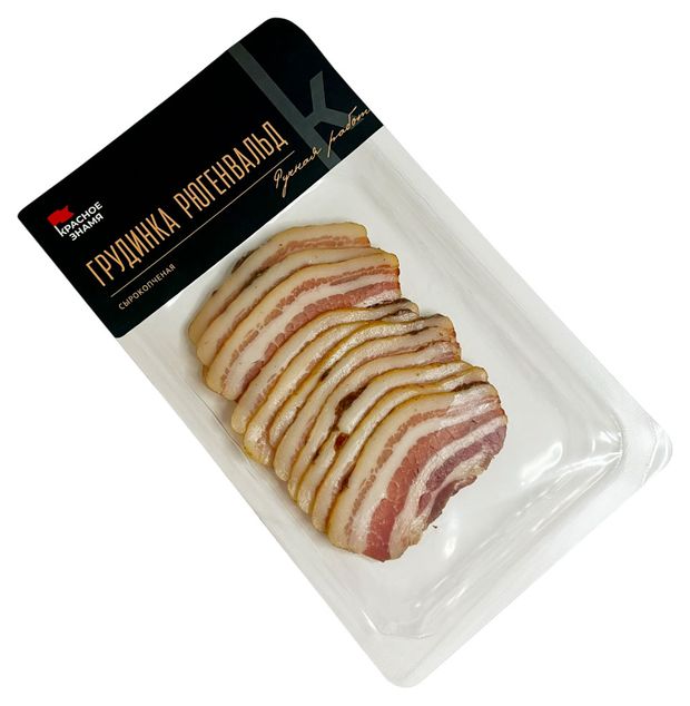 Грудинка сырокопченая Красное знамя Рюгенвальд нарезка, 100 г