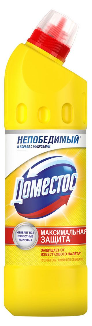 Чистящее средство гель универсальный Доместос Лимонная свежесть против бактерий и запахов, 500 мл