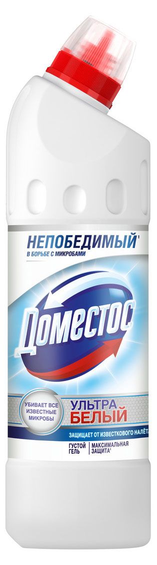 Чистящее средство для туалета Доместос Ультра белый Антибактериальный эффект 500 мл 120₽