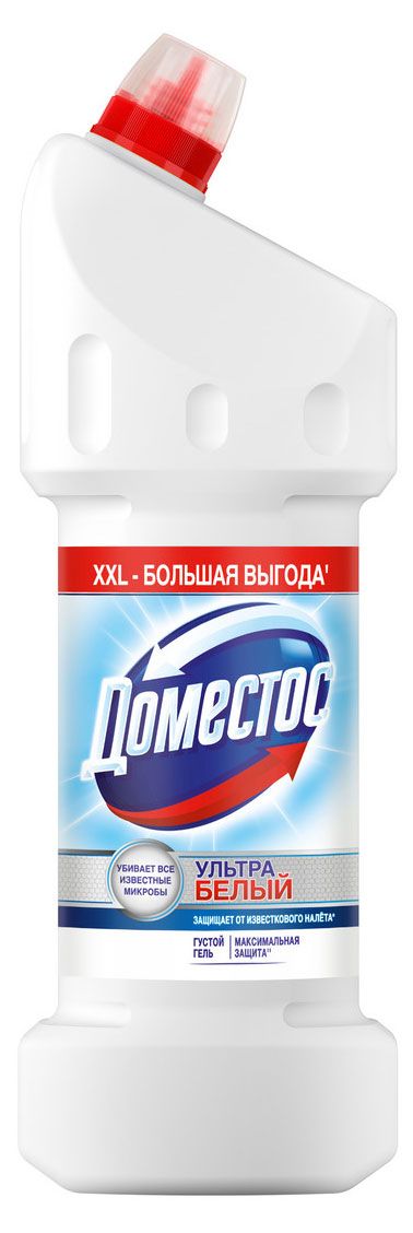 Чистящее средство для туалета Доместос Ультра белый Антибактериальный эффект 15 л 290₽