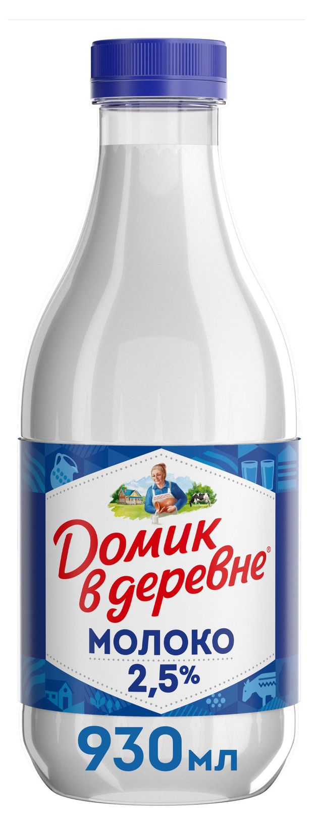 Молоко пастеризованное питьевое Домик в деревне нормализованное 25 БЗМЖ 930 г 105₽