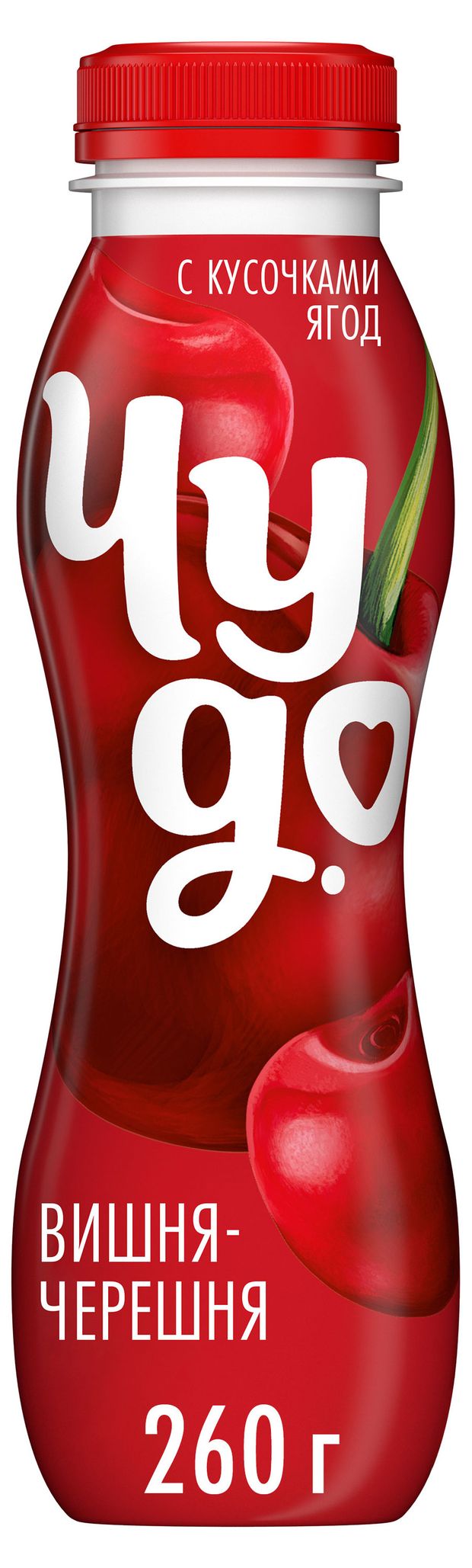 Йогурт питьевой Чудо Вишня-Черешня 1,9% БЗМЖ, 260 г