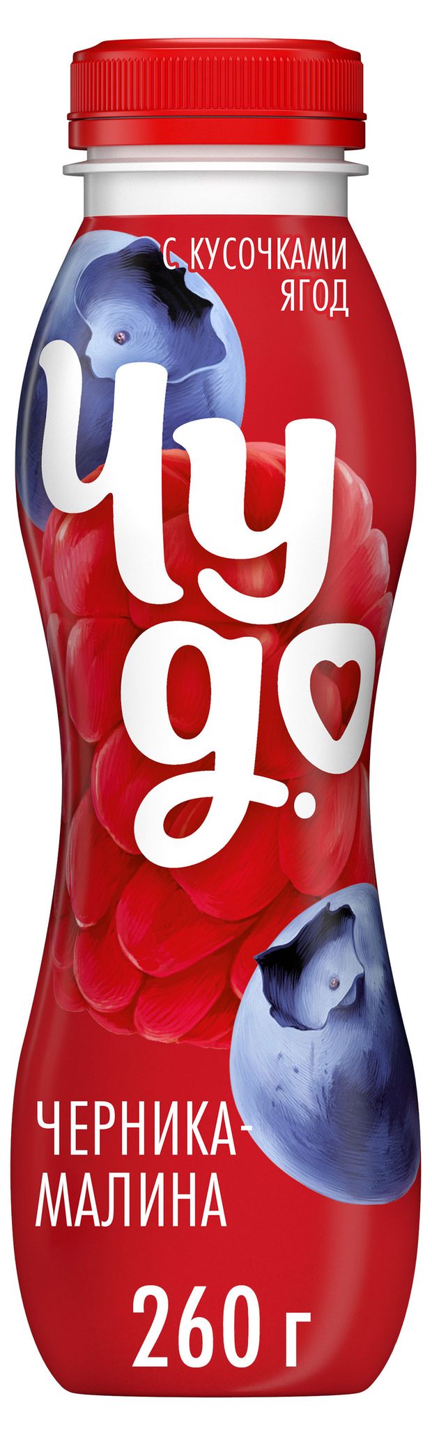 Йогурт питьевой Чудо Черника-Малина 1,9% БЗМЖ, 260 г