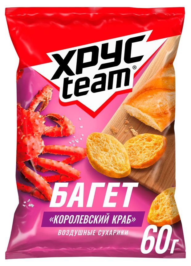 Сухарики Хрусteam Багет Краб 60 г 55₽