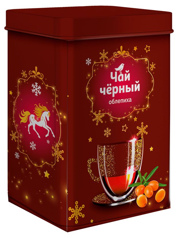 Чай черный АШАН Красная птица Облепиха, 100 г