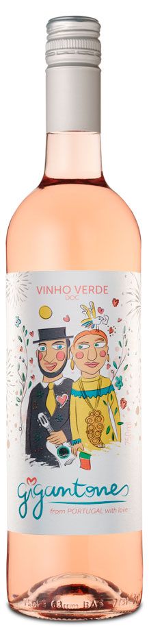Вино Gigantones Vinho Verde розовое полусухое Португалия, 0,75 л
