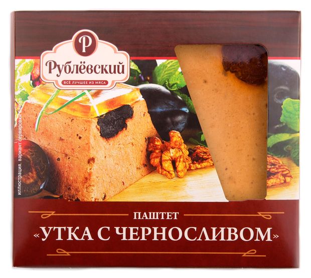 Паштет мясной Рублёвский Утка с черносливом охлажденный, 200 г