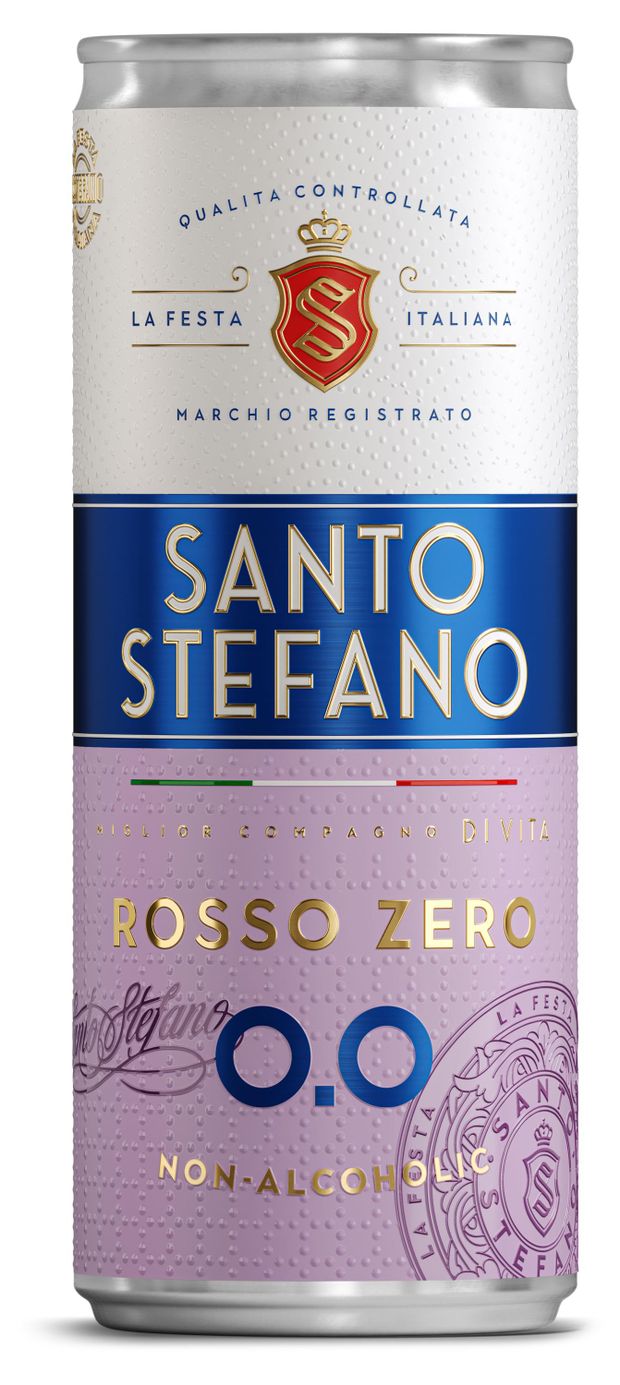 Напиток винный игристый безалкогольный Santo Stefano красный полусладкий Россия, 0,25 л
