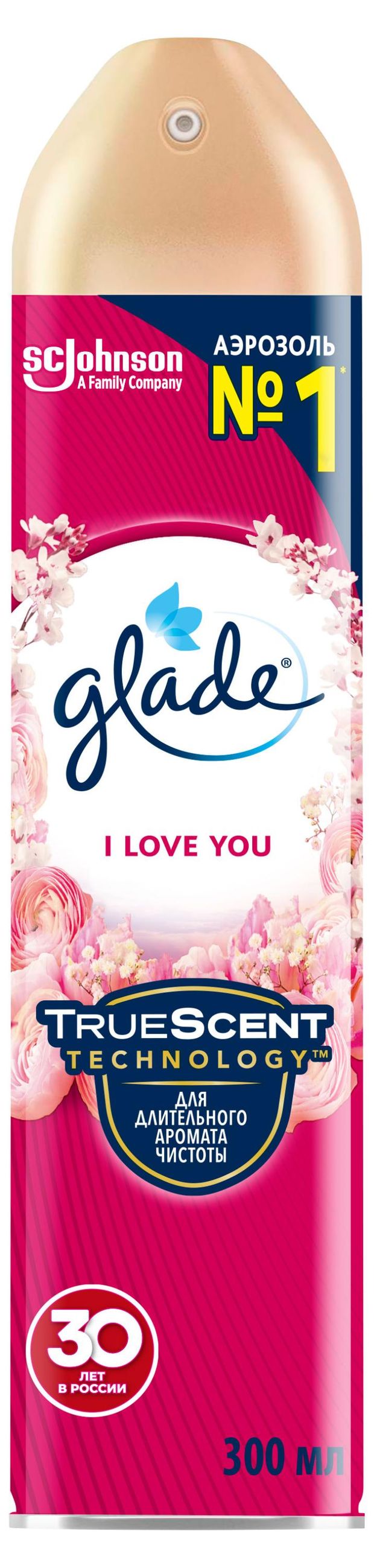 Освежитель воздуха Glade Аэрозоль I Love You, 300 мл
