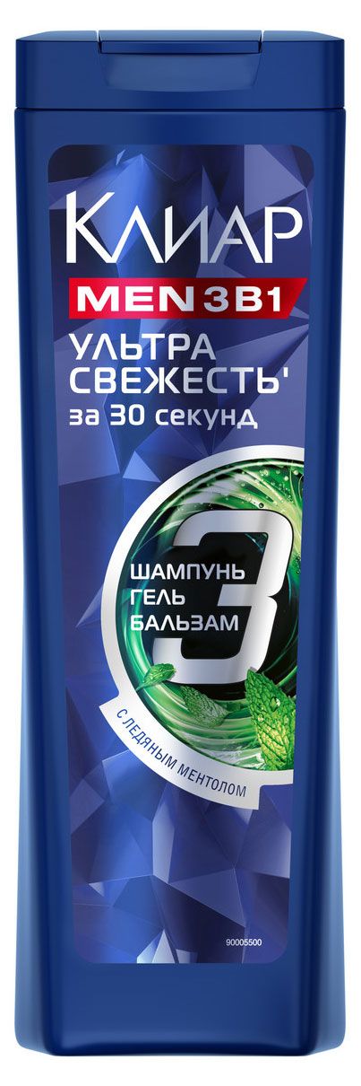 Шампунь для волос Клиар Men Ультра Свежесть, 400 мл