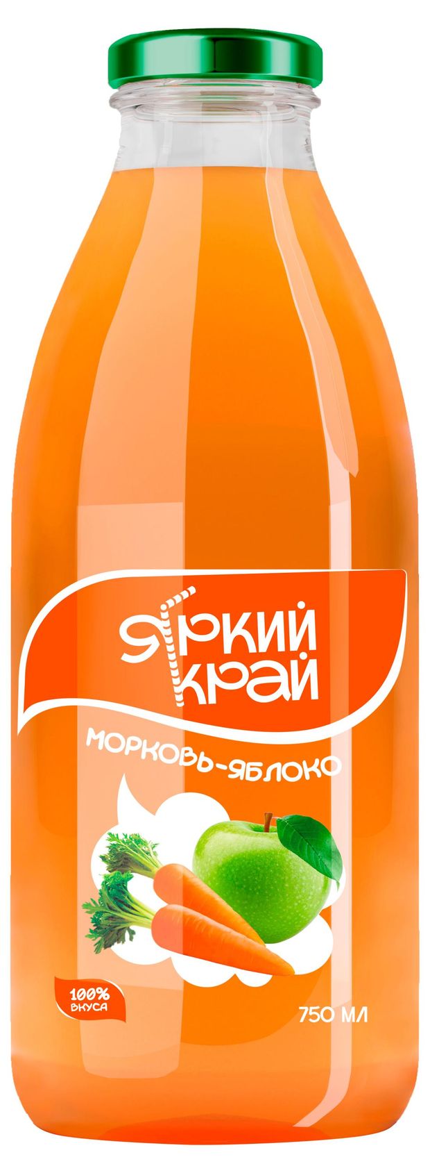 Нектар Яркий край Морковь яблоко с мякотью, 750 мл