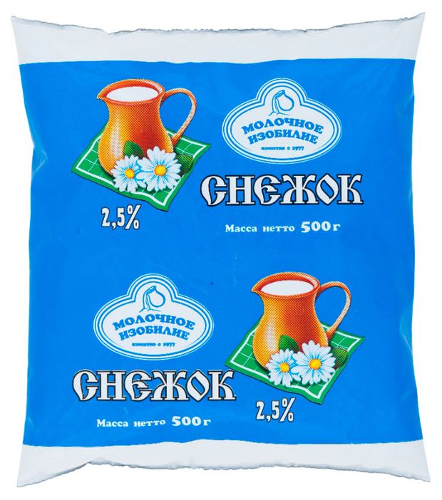 Напиток кисломолочный Снежок Молочное изобилие в пакете охлажденный 2,5% БЗМЖ, 500 г