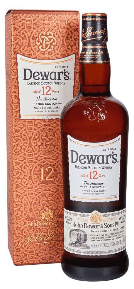 Виски Dewar's 12 лет в подарочной упаковке Великобритания, 1 л