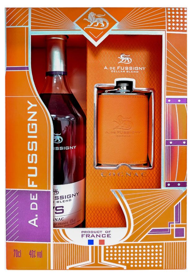 Коньяк A. de Fussigny Франция, 0,7 л + фляжка