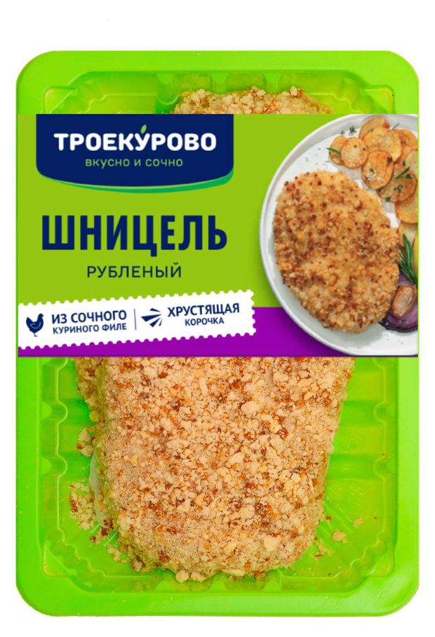 Шницель Троекурово куриный рубленый 350 г 120₽