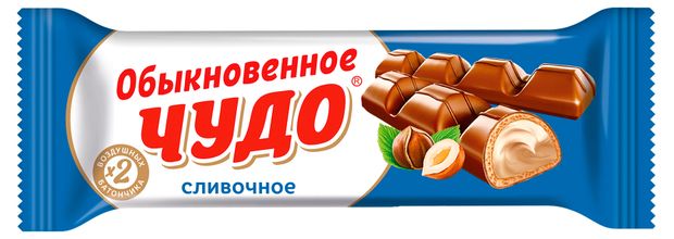 Батончик вафельный Славянка Обыкновенное чудо сливочное, 55 г